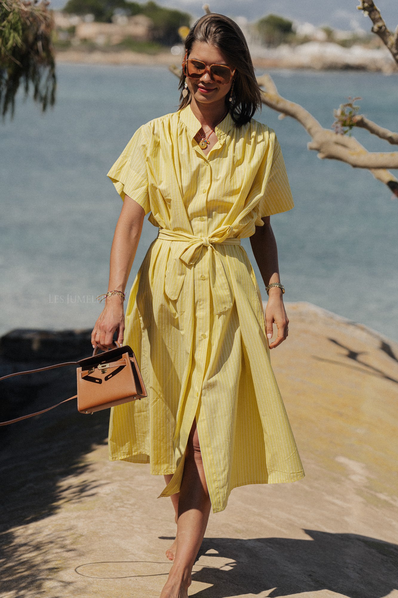 Esmee striped maxi dress yellow