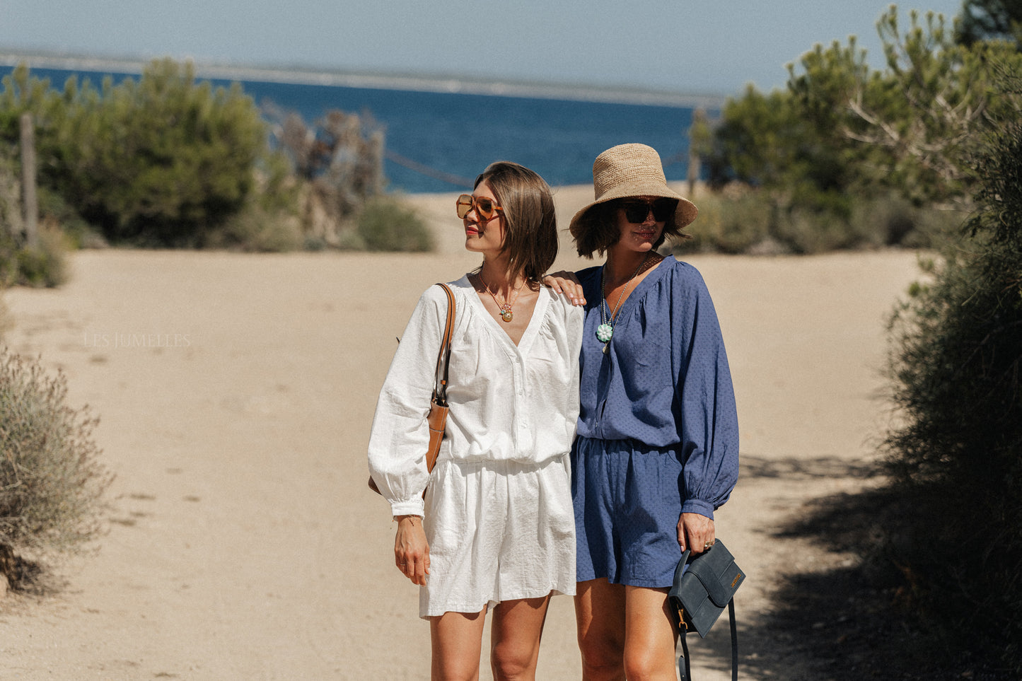 Juliette Baumwollbluse in Jeansblau