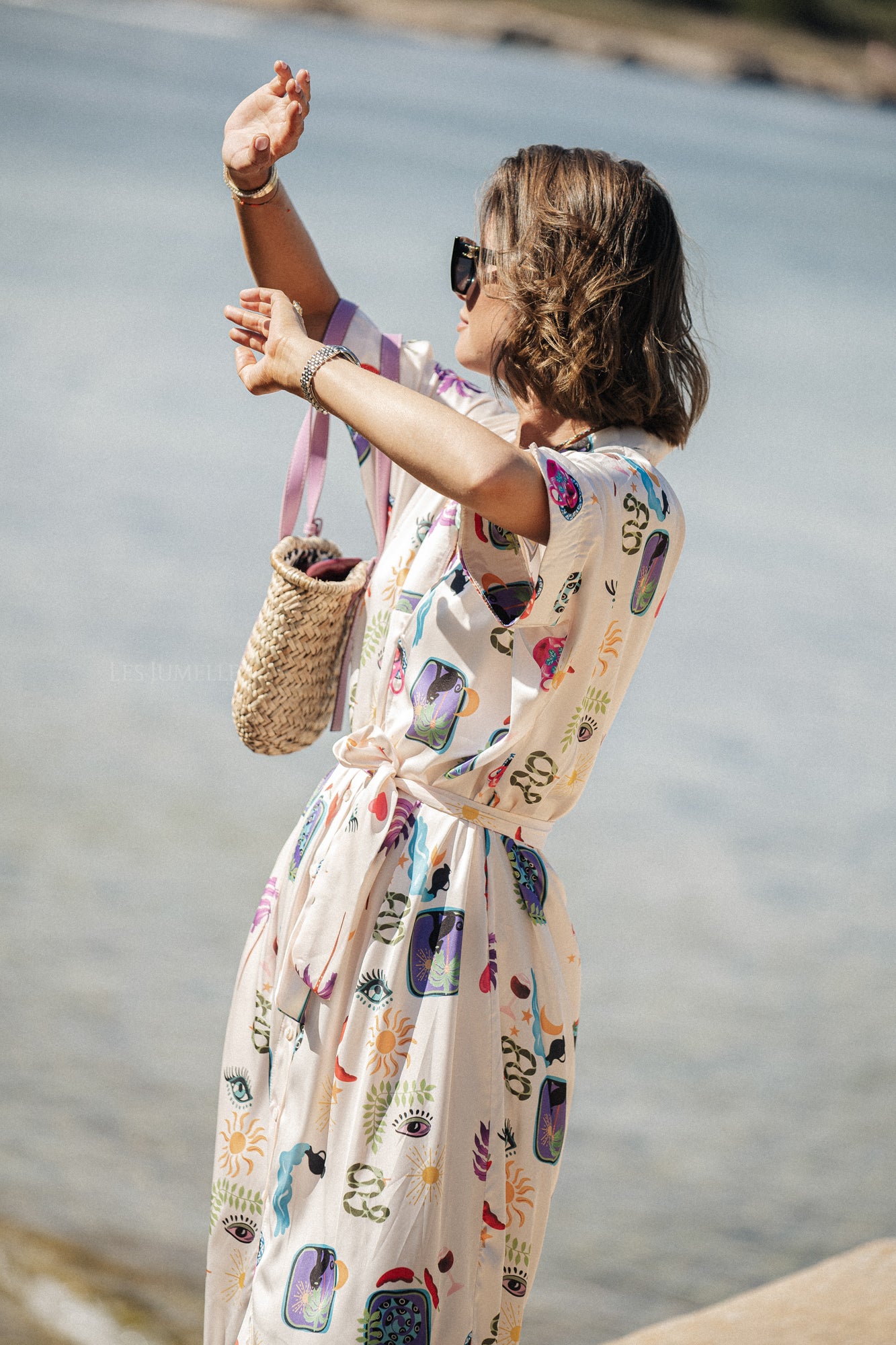 Kenzie kimono style dress multicolor