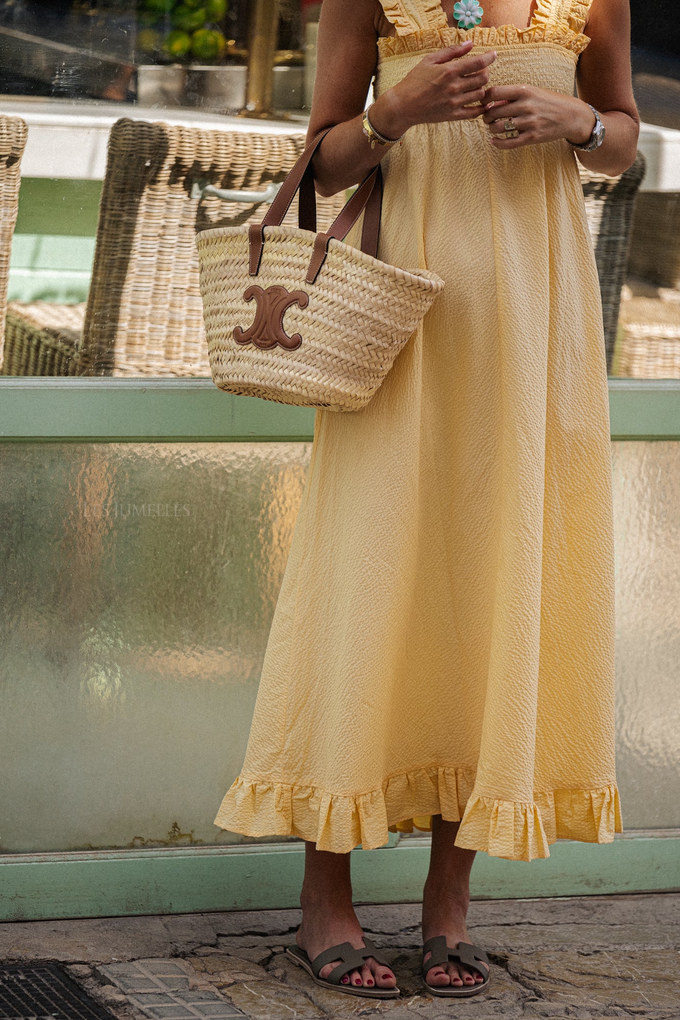 Susie seersucker dress yellow